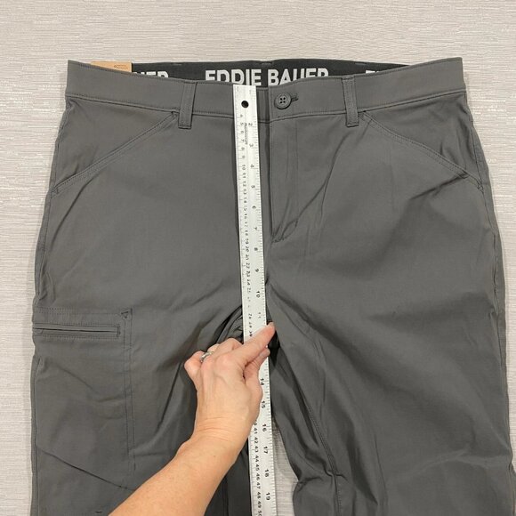 Eddie Bauer Fleece Lined Tech Pants Mens 38 x 32 Gray Water Repellent Insulated - Picture 12 of 13